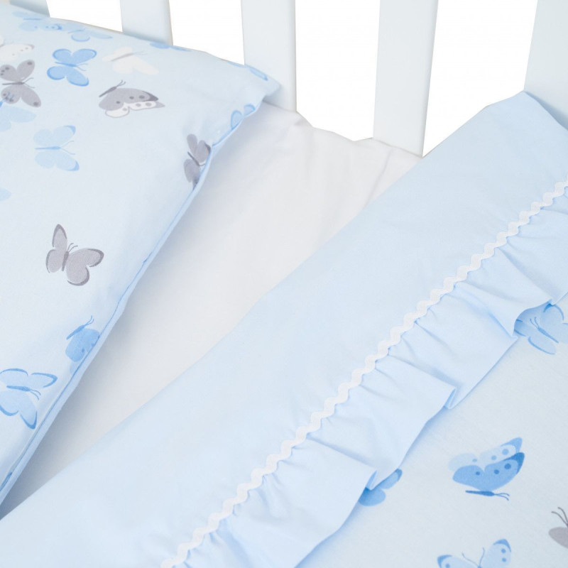 Змінна постіль 3 ел Twins Romantic Spring collection 3024-RS-04, Butterfly blue, блакитний