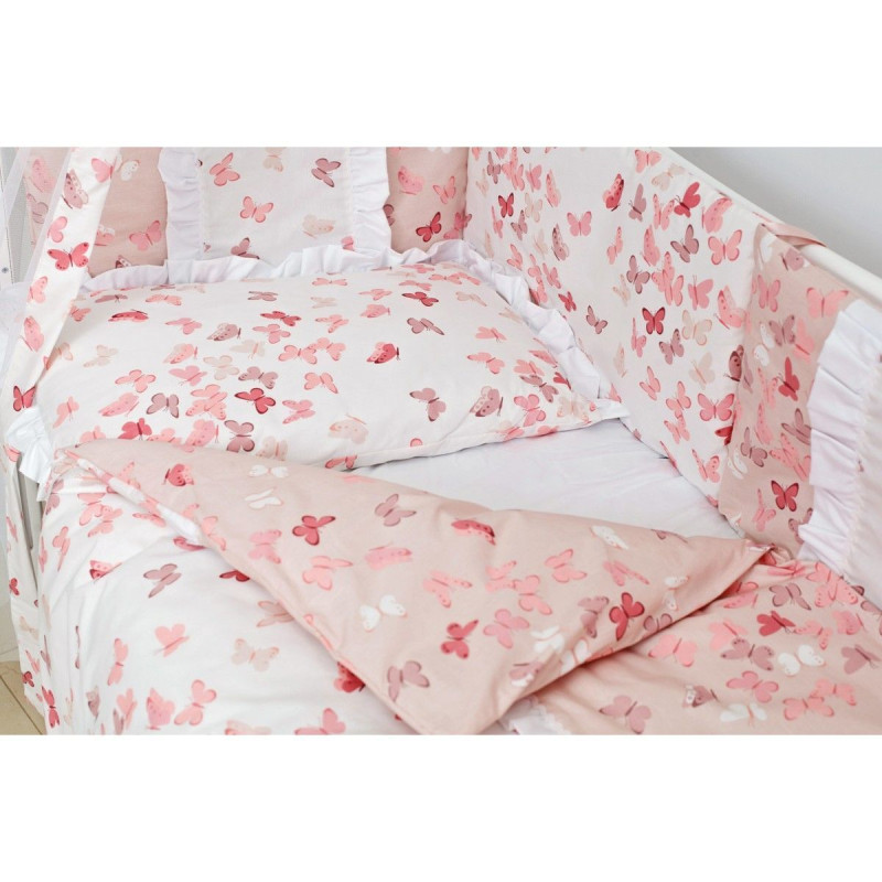 Змінна постіль 3 ел Twins Romantic Spring collection 3024-RS-20, Butterfly nude, пудра