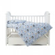 Змінна постіль 3 ел Twins Zoo 3022-TZ-04, blue, блакитний