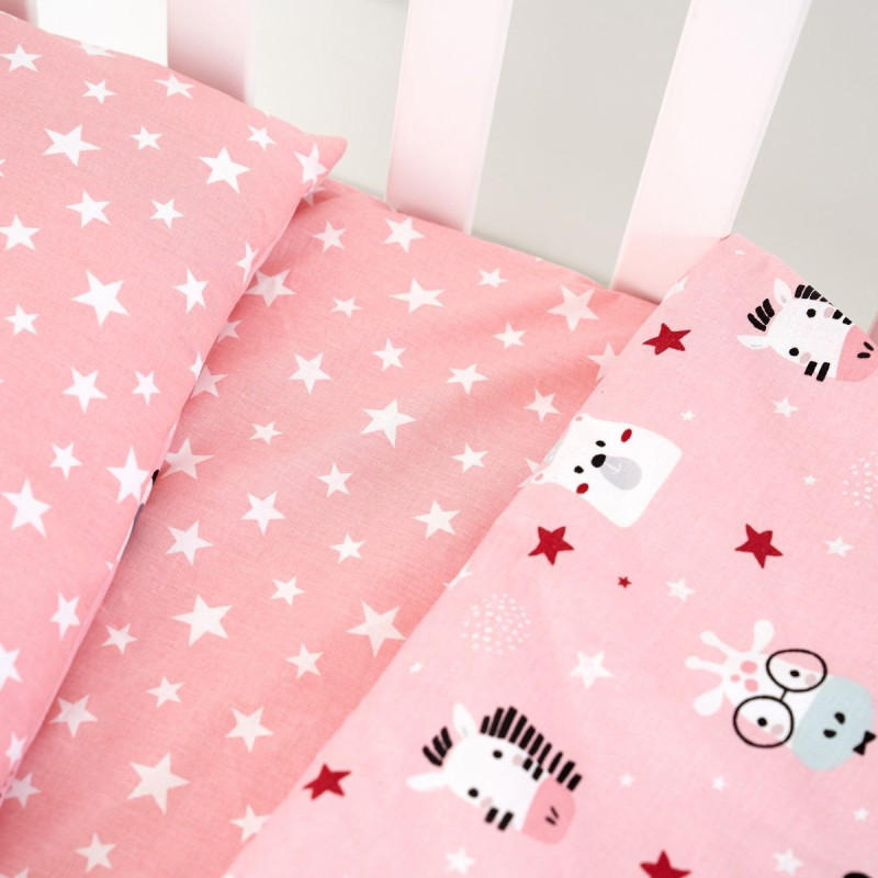 Змінна постіль 3 ел Twins Zoo 3022-TZ-08, pink, рожевий