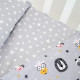 Змінна постіль 3 ел Twins Zoo 3022-TZ-10, grey, сірий