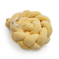 Бампер - косичка Twins 3-х прядна 120 см 2020-K3-120-05, yellow, жовтий