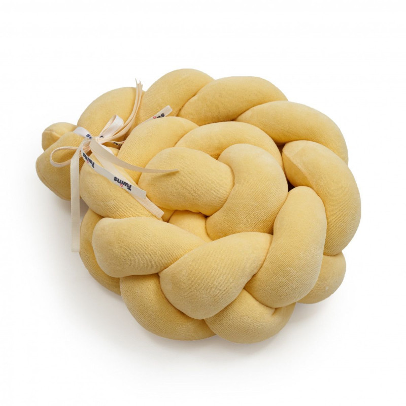 Бампер - косичка Twins 3-х прядна 120 см 2020-K3-120-05, yellow, жовтий