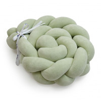 Бампер - косичка Twins 3-х прядна 120 см 2020-K3-120-29, olive, оливковий