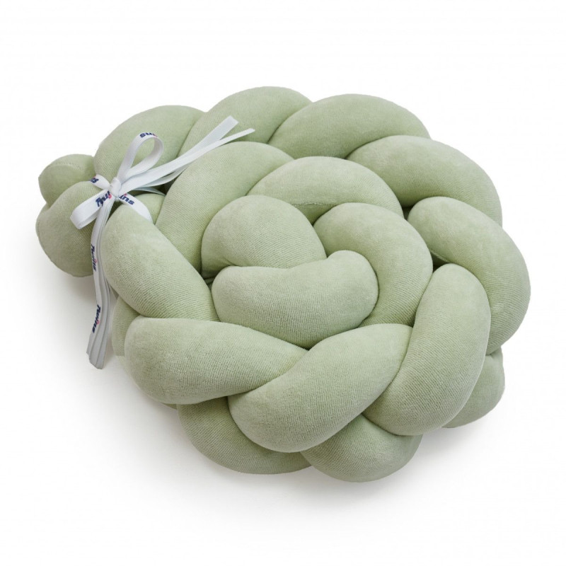 Бампер - косичка Twins 3-х прядна 120 см 2020-K3-120-29, olive, оливковий