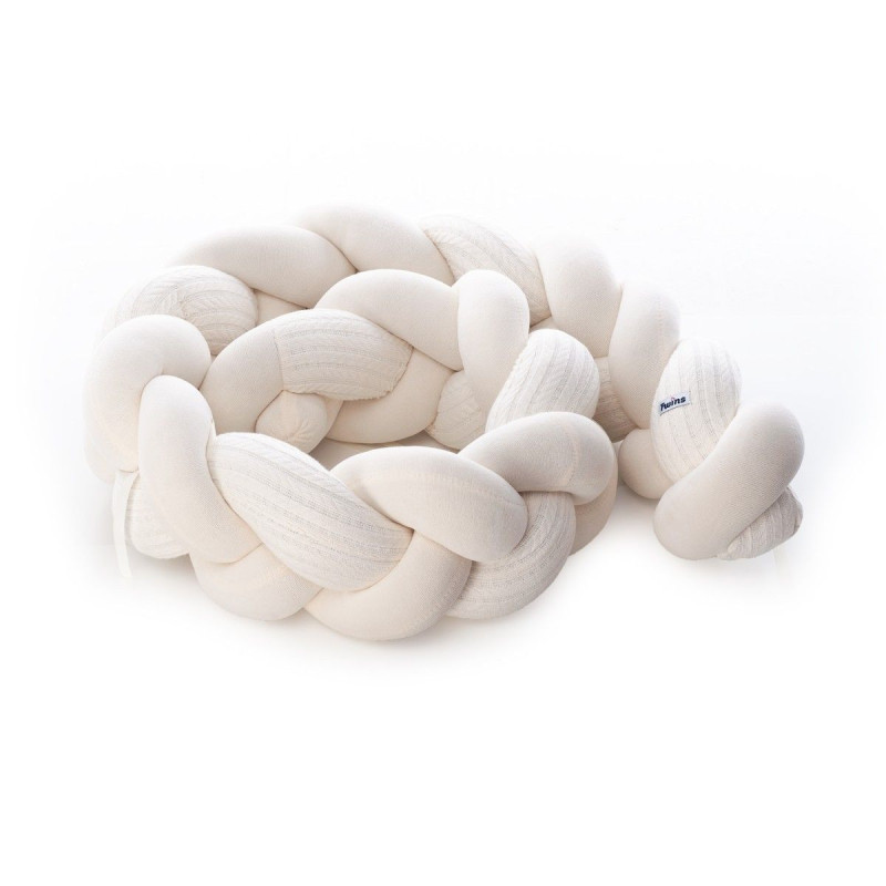 Бампер - косичка Twins 3-х прядна 200 см 2020-K3-200-02, beige, бежевий