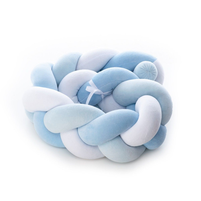 Бампер - косичка Twins 3-х прядна 200 см 2020-K3-200-04, blue, блакитний