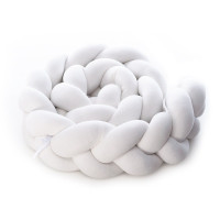 Бампер - косичка Twins 3-х прядна 240 см 2020-K3-240-01, white, білий
