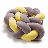 Бампер - косичка Twins 3-х прядна 240 см 2020-K3-240-05, yellow, жовтий