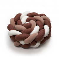 Бампер - косичка Twins 4-х прядна 240 см Pastel 2020-K4-240P-07, brown, коричневий