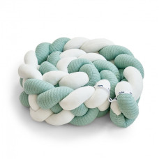 Бампер - косичка Twins 4-х прядна 240 см Pastel 2020-K4-240P-14, mint, м'ятний