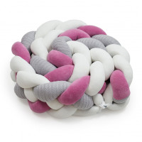 Бампер - косичка Twins 4-х прядна 240 см Pastel 2020-K4-240P-27, fuchsia, фуксія