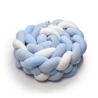 Бампер - косичка Twins 4-х прядна 240 см Pastel 2020-K4-240P-401, light blue, світло блакитний