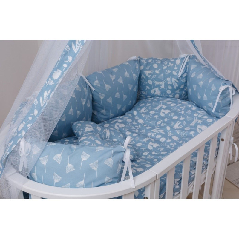 Бампер - подушка Twins Лісові мешканці (2 шт) 2027-63-04, Лісові мешканці blue, блакитний