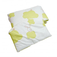 Бампер Twins Comfort 2051-C-022, Горошки зелені, зелений