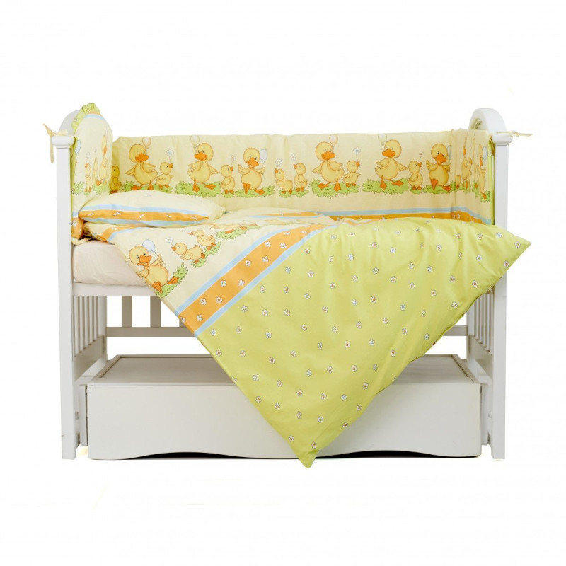 Бампер Twins Comfort 2051-C-027, Каченята зелені, зелений