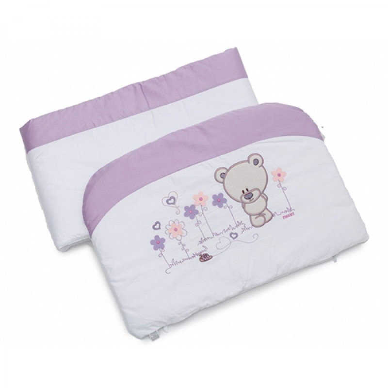 Бампер Twins Evo Літо сатин/аплікація 2073-A-019, white/violet, білий/фіолетовий