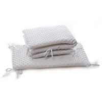 Бампер Twins Premium Minky 2030-TM-01, white, білий