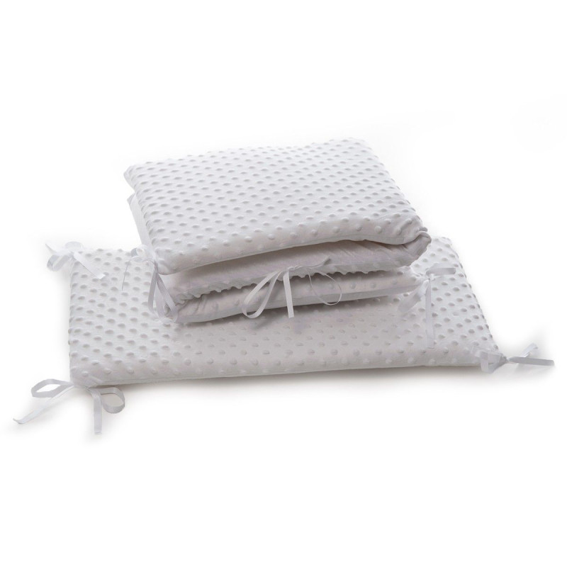 Бампер Twins Premium Minky 2030-TM-01, white, білий