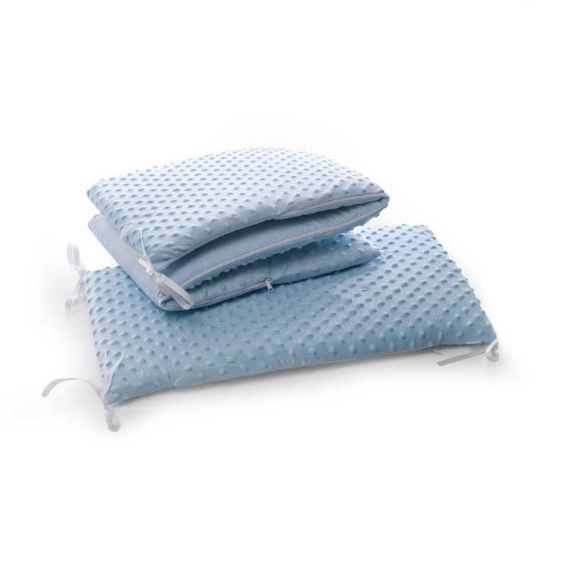 Бампер Twins Premium Minky 2030-TM-04, blue, блакитний