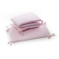 Бампер Twins Premium Minky 2030-TM-08, pink, рожевий