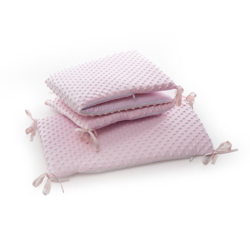 Бампер Twins Premium Minky 2030-TM-08, pink, рожевий