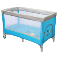 Манеж - ліжко Baby Mix HR-8052 Горобчики блакитний 44895, blue, блакитний