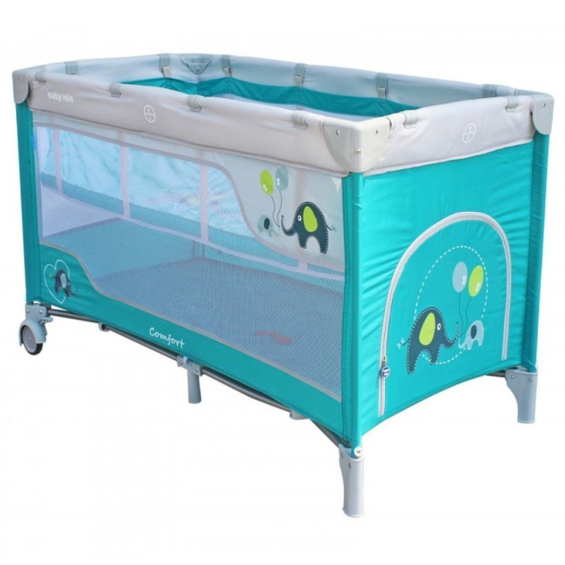 Манеж - ліжко Baby Mix HR-8052 Слоник блакитний 36407, blue, синій