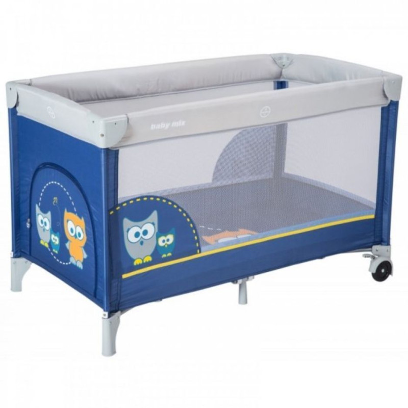 Манеж - ліжко Baby Mix HR-8052 Сова синій 44897, navy, синій