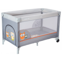 Манеж - ліжко Baby Mix HR-8052 Сова сірий 30424, grey, сірий