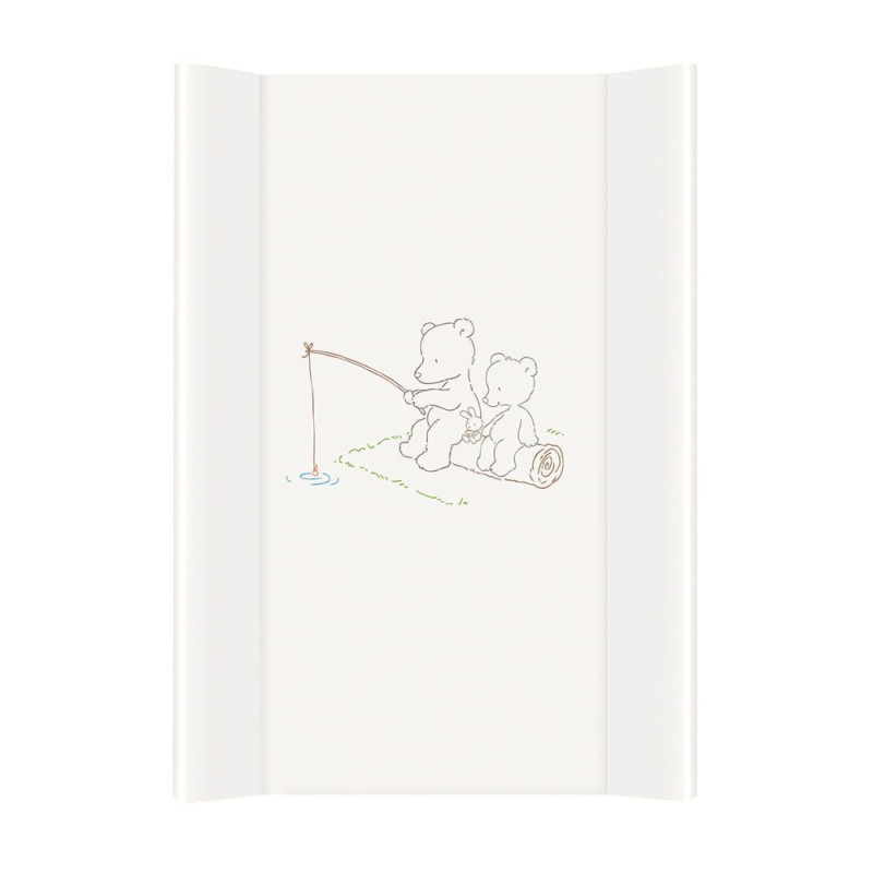 Повивальна дошка Cebababy 50x70 Basic line W-203-004-100, Ведмедики рибалять, білий
