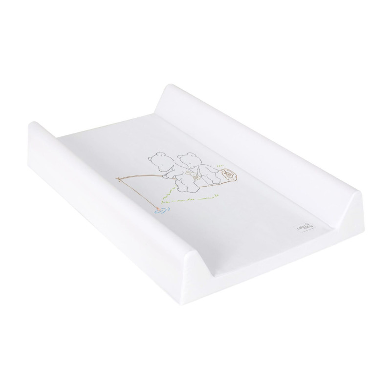 Повивальна дошка Cebababy 50x70 Basic line W-203-004-100, Ведмедики рибалять, білий