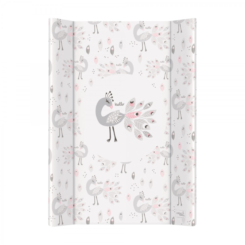 Повивальна дошка Cebababy 50x70 Lolly Polly W-203-120-608, Peacock, рожевий/білий