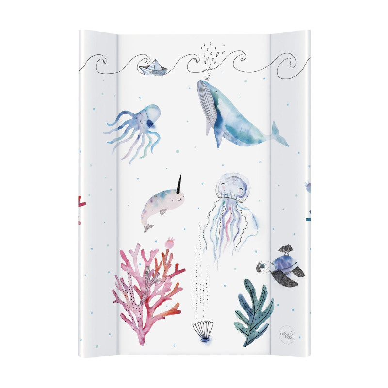 Повивальна дошка Cebababy 50x70 Watercolor Word W-203-123-652, Ocean, білий