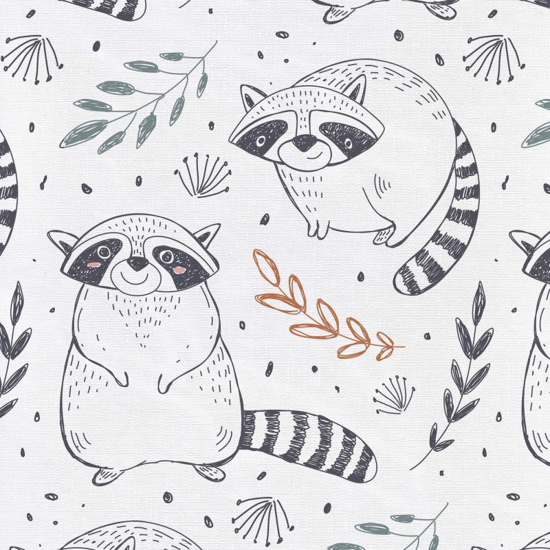 Повивальний матрац Cebababy 40x60 Watercolor Word W-305-000-636, Raccoon, білий