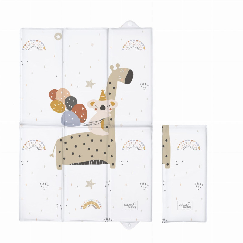 Повивальний матрац Cebababy 40x60 Watercolor Word W-305-000-637, Giraffe, білий