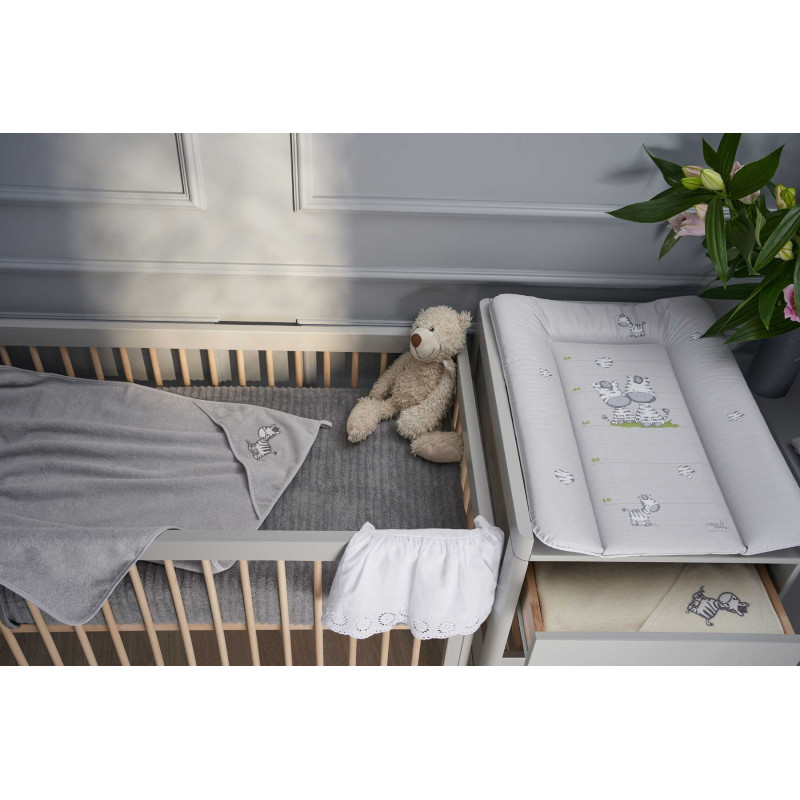 Повивальний матрац Cebababy 50x70 Basic line W-143-002-260, Зебра сіра, сірий