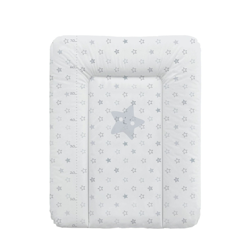 Повивальний матрац Cebababy 50x70 Basic line W-143-066-260, Зірочка сіра, сірий