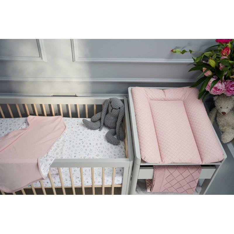 Повивальний матрац Cebababy 50x70 Caro Premium line W-143-079-129, pink nude, рожевий дим