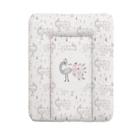 Повивальний матрац Cebababy 50x70 Lolly Polly W-143-120-608, Peacock, білий/рожевий