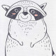 Повивальний матрац Cebababy 50x70 Retro Autumn W-143-000-636, Raccoon, білий