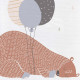 Повивальний матрац Cebababy 50x70 Retro Autumn W-143-000-638, Big Bear, білий
