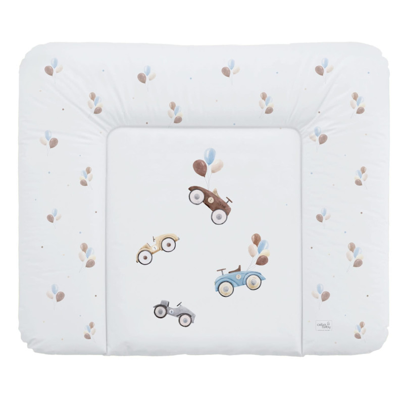 Повивальний матрац Cebababy 85x72 Retro Autumn W-134-000-640, Retro Cars, білий