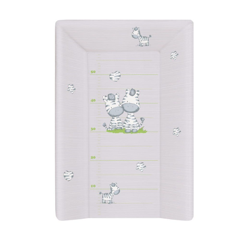 Повивальний матрац з підголовником Cebababy 50x70 Basic W-103-002-260, Зебра сіра, сірий