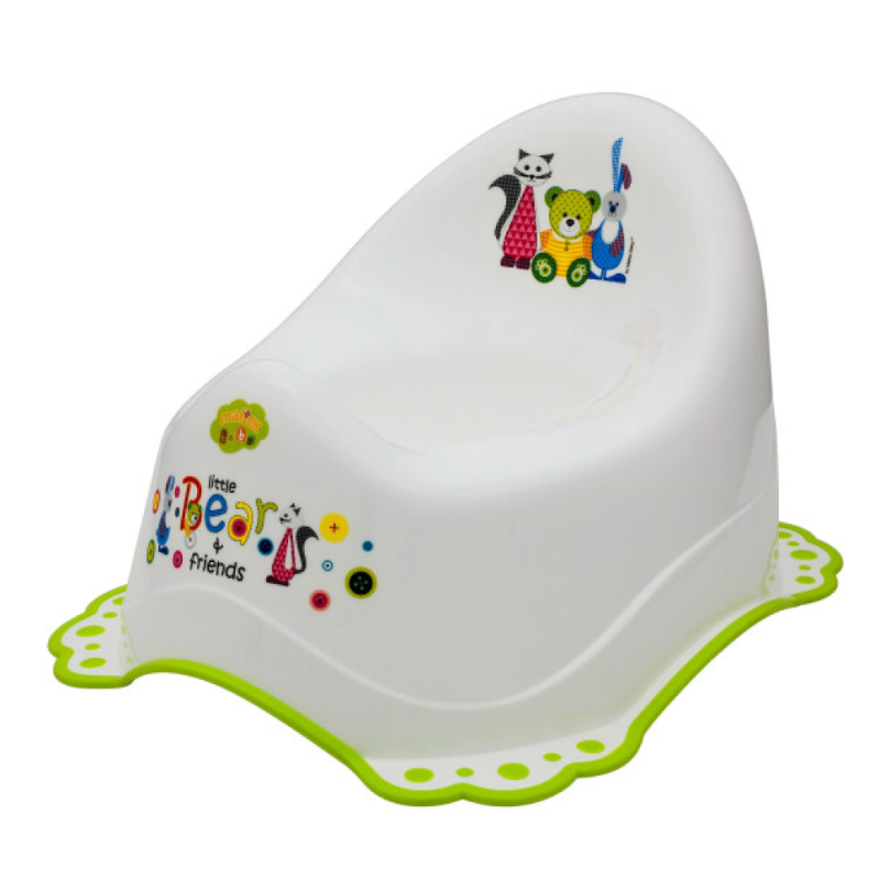 Горщик Maltex Bear&Friends 2K 5313 5313_50, white/green, білий/зелений