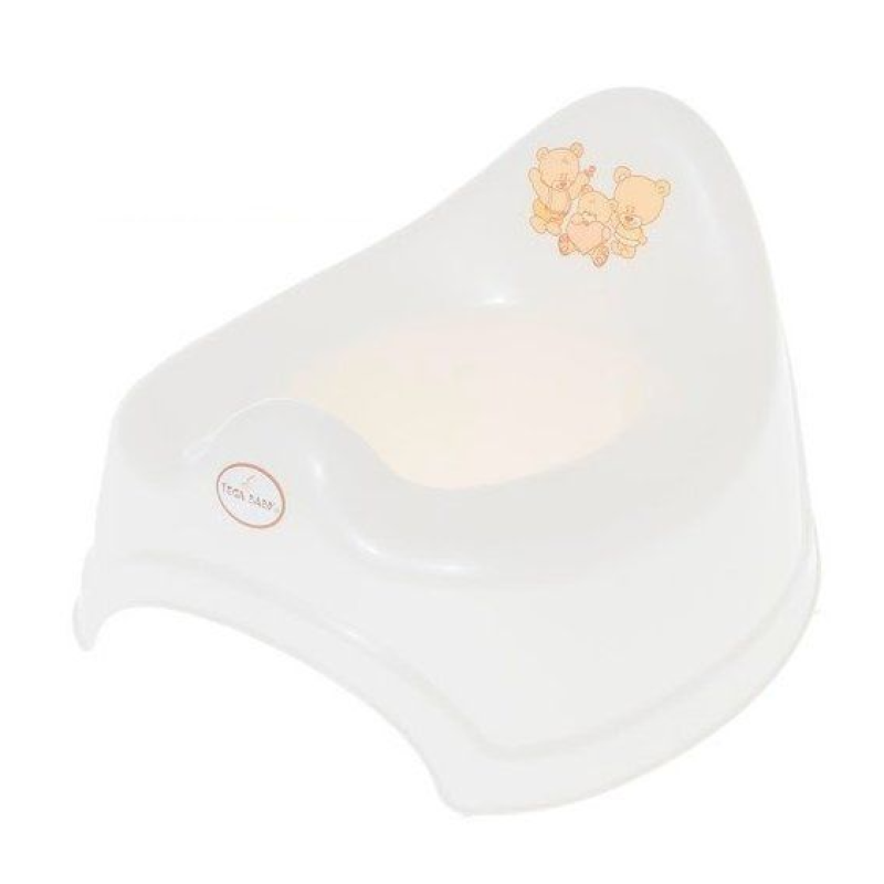 Горщик Tega MS-001 Ведмедик без музики MS-001-118, white perla, білий