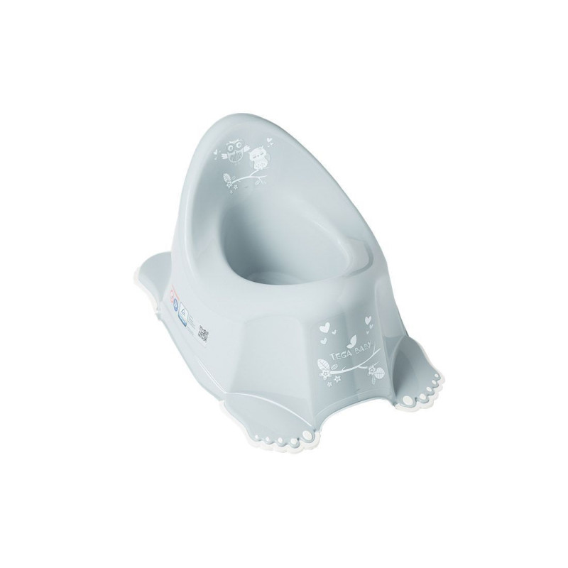Горщик Tega SO-001 Сова без музики SO-001-106, grey, сірий