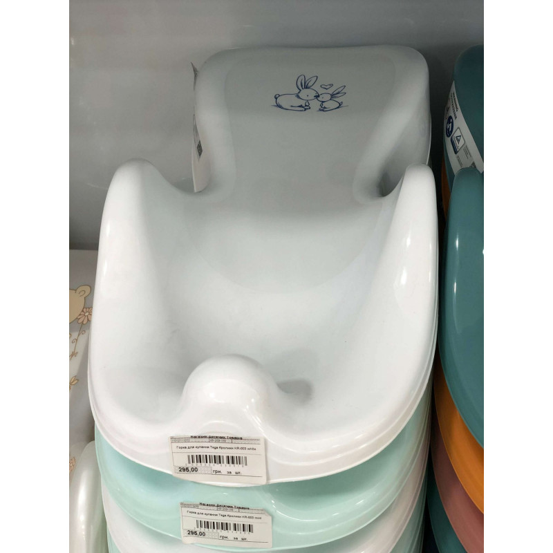 Горка для купання Tega KR-003 Кролики KR-003-103, white, білий