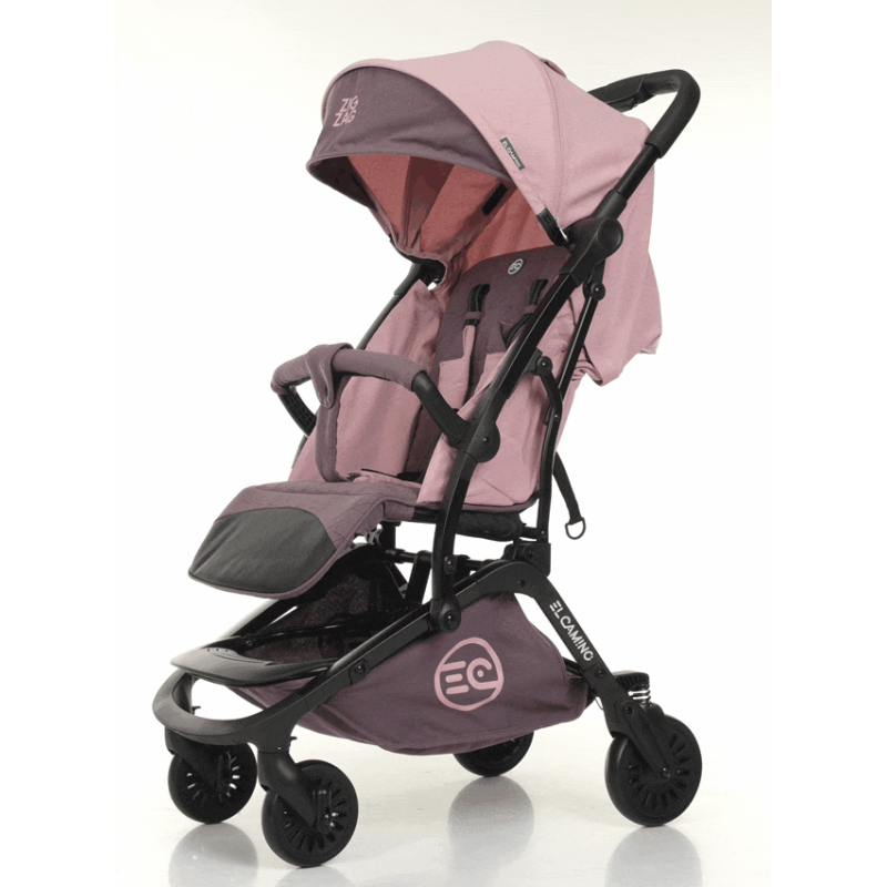 Коляска дитяча ElCamino ME 1040L ZIGZAG Dust Pink