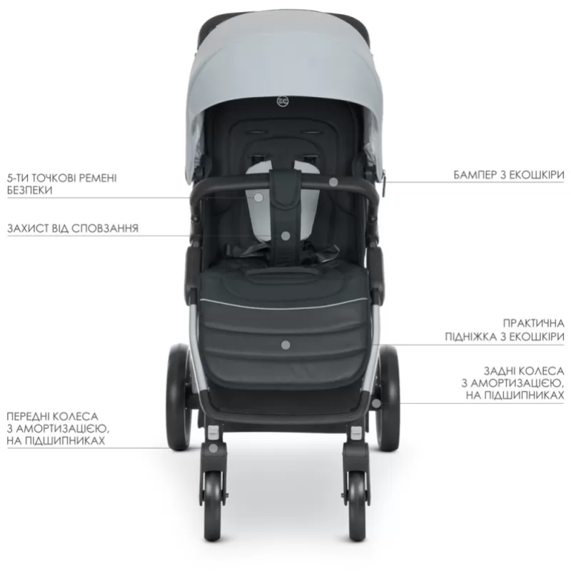 Коляска дитяча ElCamino ME 1053N DYNAMIC PRO Gray